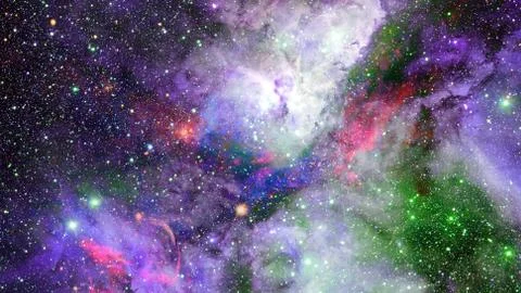 Nebula and galaxies in space. Elements of this image furnished by NASA. Stock Photos