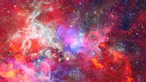 Nebula and galaxies in space. Elements of this image furnished by NASA. Stock Photos