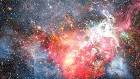 Nebula and galaxies in space. Elements of this image furnished by NASA. Stock Photos