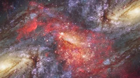 Nebula and galaxies in space. Elements of this image furnished by NASA. Stock Photos
