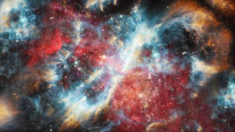 Nebula and galaxies in space. Elements of this image furnished by NASA. Stock Photos