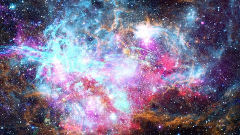 Nebula and galaxies in space. Elements of this image furnished by NASA. Stock Photos