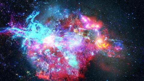 Nebula and galaxies in space. Elements of this image furnished by NASA. Foto stock