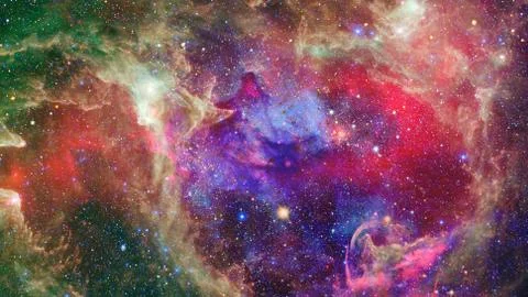 Nebula and galaxies in space. Elements of this image furnished by NASA. Stock Photos