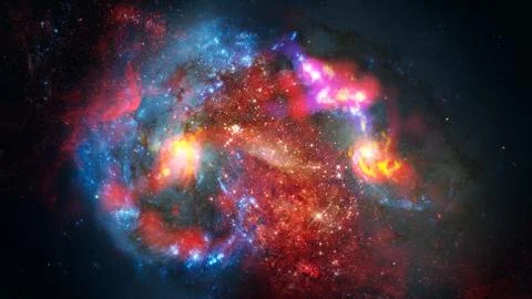 Nebula and galaxies in space. Elements of this image furnished by NASA. Stock Photos