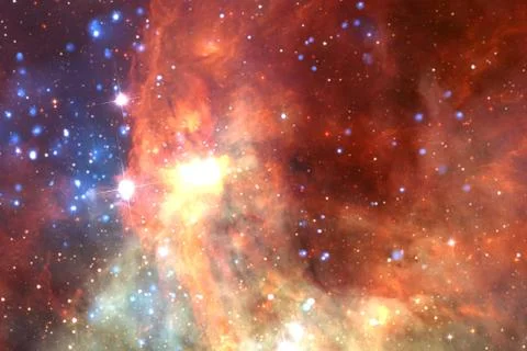 Nebula and galaxies in space. Elements of this image furnished by NASA Stock Photos