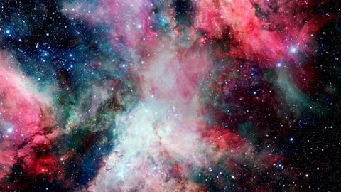 Nebula and galaxies in space. Elements of this image furnished by NASA. Stock Photos