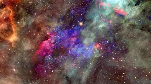 Nebula and galaxies in space. Elements of this image furnished by NASA. Ne... 스톡 사진
