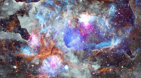 Nebula and galaxies in space. Elements of this image furnished by NASA. Ne... 스톡 사진