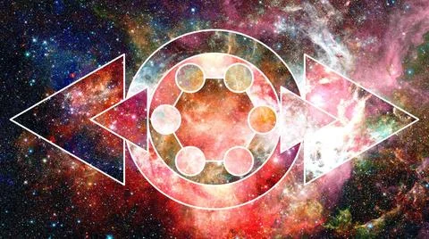 Nebula and galaxies in space. Elements of this image furnished by NASA Spa... Stock Photos