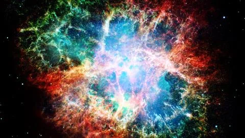 Nebula and galaxy in space. Elements of this image furnished by NASA. Stock Illustration