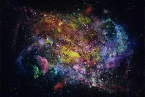 Nebula and galaxy in space. Elements of this image furnished by NASA. Stock Photos