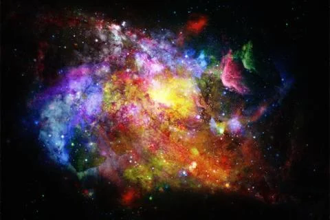 Nebula and galaxy in space. Elements of this image furnished by NASA. Foto stock