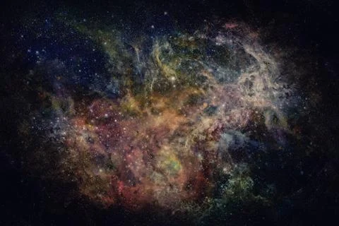 Nebula and galaxy in space. Elements of this image furnished by NASA. Foto stock