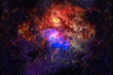 Nebula and galaxy in space. Elements of this image furnished by NASA. Stock Photos
