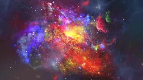 Nebula and galaxy in space. Elements of this image furnished by NASA. Stock Photos