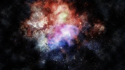 Nebula and galaxy in space. Elements of this image furnished by NASA. Stock Photos