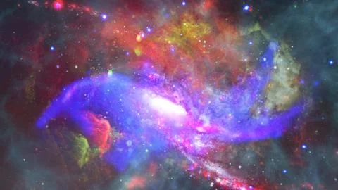 Nebula and galaxy in space. Elements of this image furnished by NASA. Stock Photos