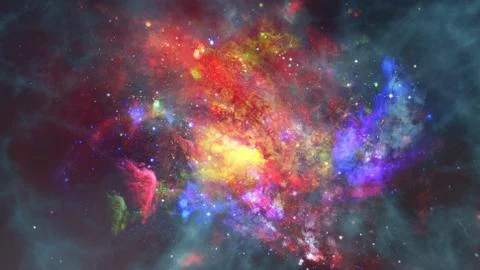Nebula and galaxy in space. Elements of this image furnished by NASA. Stock Photos