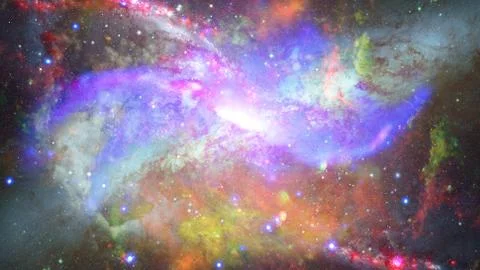 Nebula and galaxy in space. Elements of this image furnished by NASA. Stock Photos