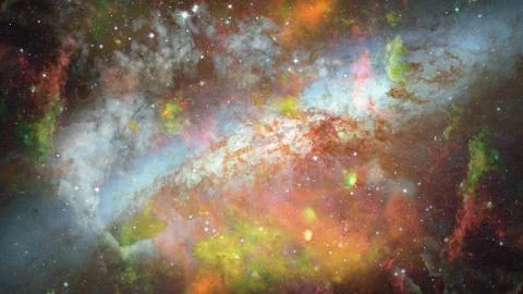 Nebula and galaxy in space. Elements of this image furnished by NASA. Stock Photos