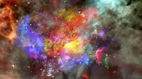Nebula and galaxy in space. Elements of this image furnished by NASA. Stock Photos