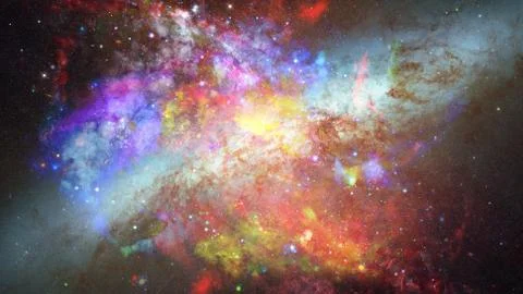 Nebula and galaxy in space. Elements of this image furnished by NASA. Stock Photos