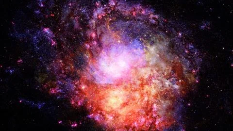 Nebula and galaxy in space. Elements of this image furnished by NASA. Stock Photos