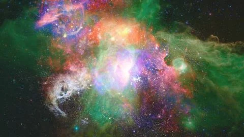 Nebula and galaxy in space. Elements of this image furnished by NASA. Foto stock