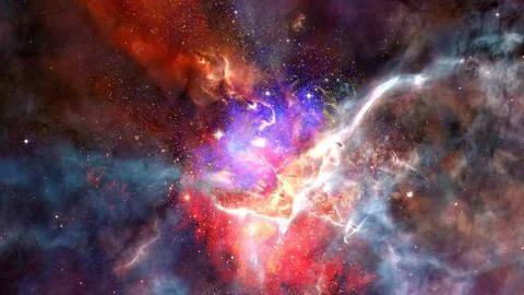 Nebula and galaxy in space. Elements of this image furnished by NASA. Stock Photos