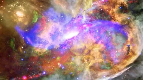 Nebula and galaxy in space. Elements of this image furnished by NASA. Stock Photos