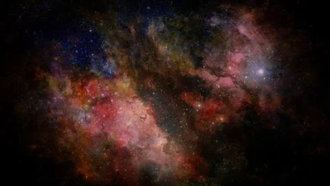 Nebula and galaxy in space. Elements of this image furnished by NASA. Stock Photos
