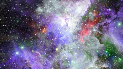 Nebula and galaxy in space. Elements of this image furnished by NASA. Stock Photos