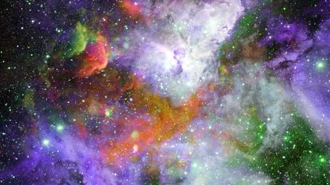 Nebula and galaxy in space. Elements of this image furnished by NASA. Stock Photos