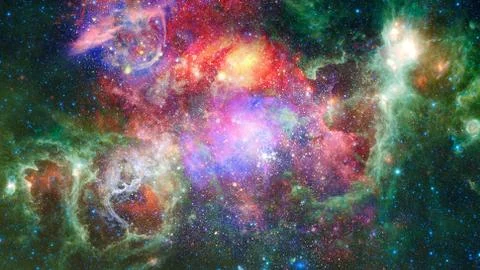 Nebula and galaxy in space. Elements of this image furnished by NASA. Foto stock