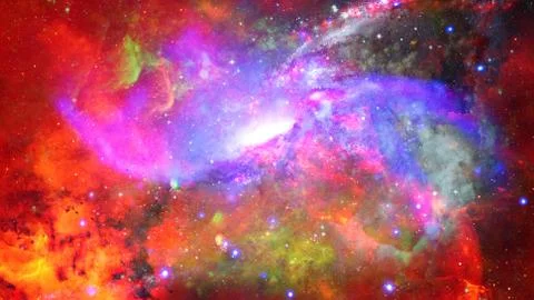 Nebula and galaxy in space. Elements of this image furnished by NASA. Stock Photos