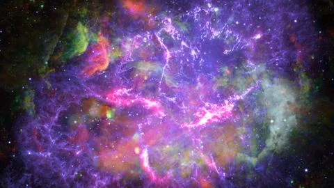 Nebula and galaxy in space. Elements of this image furnished by NASA. Stock Photos