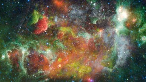 Nebula and galaxy in space. Elements of this image furnished by NASA. Stock Photos