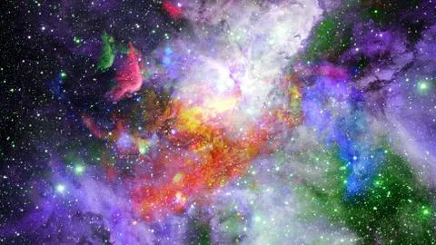 Nebula and galaxy in space. Elements of this image furnished by NASA. Foto stock