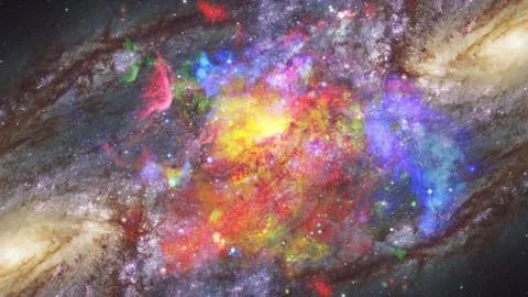 Nebula and galaxy in space. Elements of this image furnished by NASA Foto stock