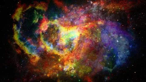 Nebula and galaxy in space. Elements of this image furnished by NASA 스톡 사진