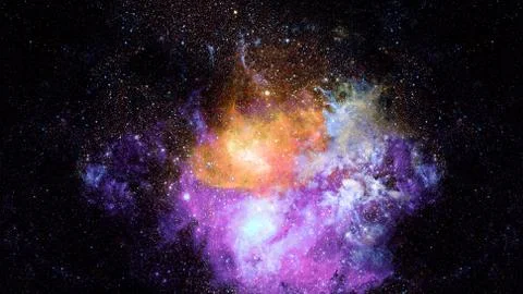 Nebula and galaxy in space. Elements of this image furnished by NASA. Stock Photos