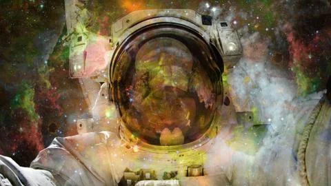 Nebula and galaxy in space. Elements of this image furnished by NASA. Foto stock
