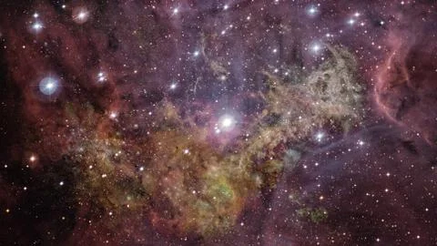 Nebula and galaxy in space. Elements of this image furnished by NASA. Stock Photos