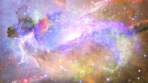 Nebula and galaxy in space. Elements of this image furnished by NASA. Stock Photos