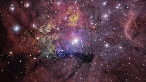 Nebula and galaxy in space. Elements of this image furnished by NASA. Stock Photos
