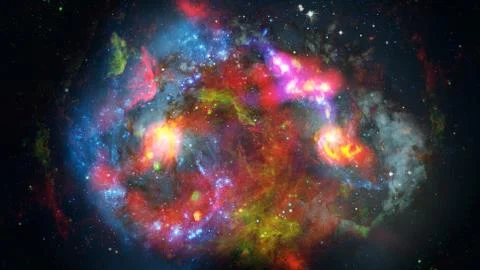 Nebula and galaxy in space. Elements of this image furnished by NASA. Stock Photos