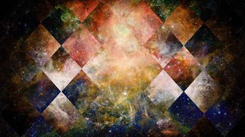 Nebula and galaxy in space. Elements of this image furnished by NASA. Spac... Foto stock