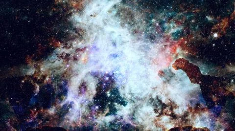 Nebula and galaxy in space. Elements of this image furnished by NASA. Nebu... 스톡 사진