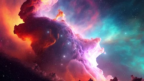 Nebula and star clusters 4K Stock Footage 233244736